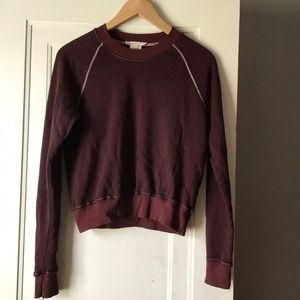 Burgundy crop sweater